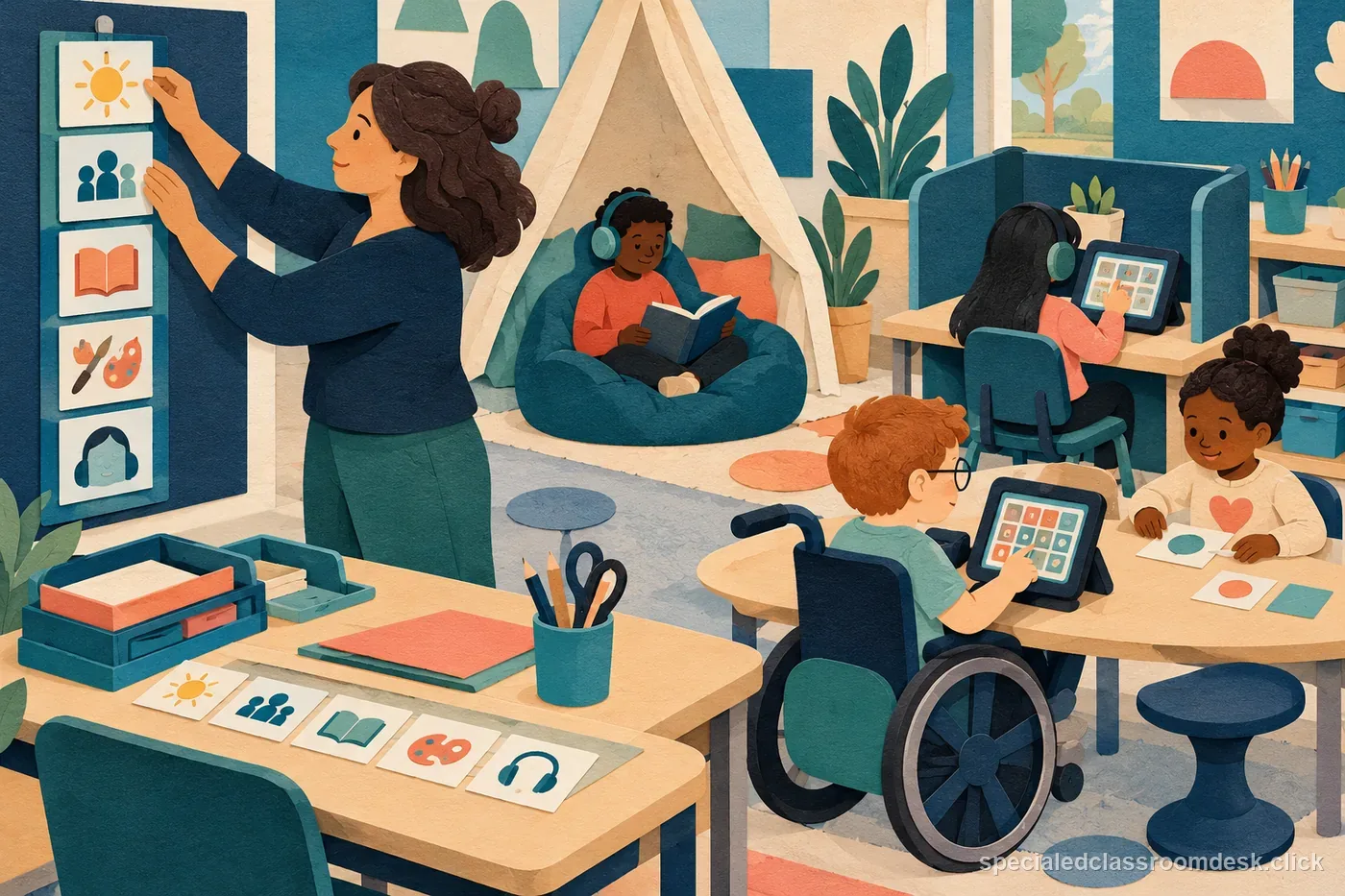 Illustration for Classroom Accommodation Examples by Barrier: Reading, Writing, Attention, Processing, Sensory, and Organization