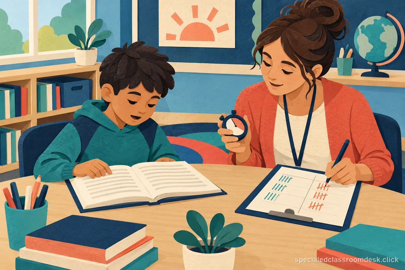 Illustration for Reading Fluency IEP Goal Example: Rate, Accuracy, Passage Level, and Progress Data